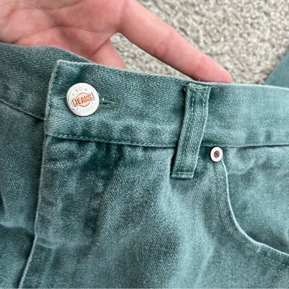 NO EXCUSES Vintage Green Mom Jeans Boyfriend sz. L - Picture 9 of 13